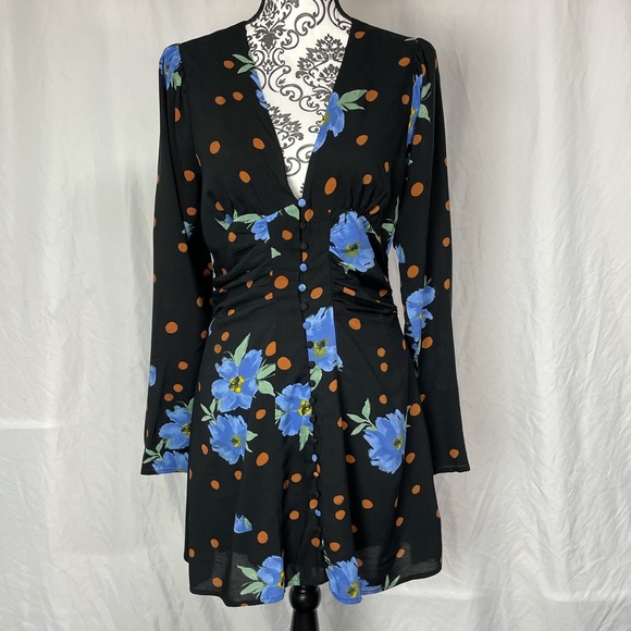 NWT Free People Date Night Mini Dress Moonlight Combo Size Small - Picture 2 of 13